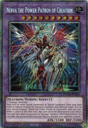 Nerva the Power Patron of Creation (Starlight Rare) (DUAD-EN033) - Duelist's Advance 1st Edition