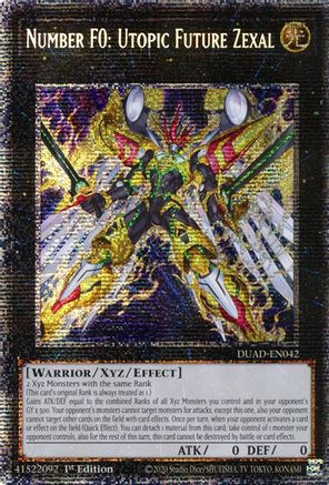 Number F0: Utopic Future Zexal (Starlight Rare) (DUAD-EN042) - Duelist's Advance 1st Edition