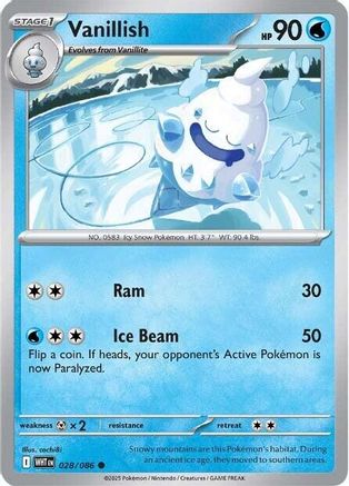 Vanillish - 028/086  - Reverse Holofoil SV White Flare - Common