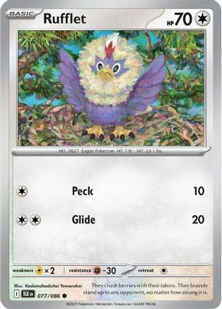 Rufflet - 077/086  SV Black Bolt - Common