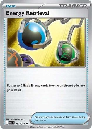 Energy Retrieval - 082/086  - Reverse Holofoil SV White Flare - Uncommon
