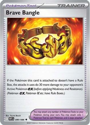 Brave Bangle - 080/086  - Reverse Holofoil SV White Flare - Uncommon