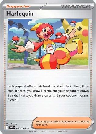 Harlequin - 083/086  - Reverse Holofoil SV White Flare - Uncommon