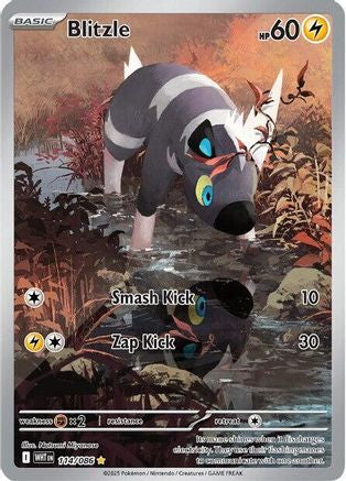 Blitzle - 114/086  - Holofoil SV White Flare - Illustration Rare