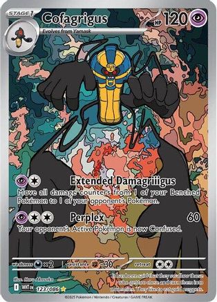 Cofagrigus - 123/086  - Holofoil SV White Flare - Illustration Rare