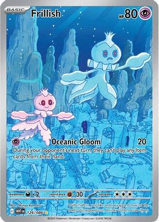Frillish - 126/086  - Holofoil SV White Flare - Illustration Rare