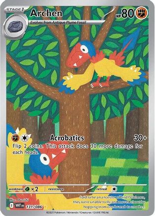 Archen - 131/086  - Holofoil SV White Flare - Illustration Rare