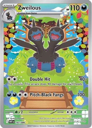 Zweilous - 147/086  - Holofoil SV White Flare - Illustration Rare