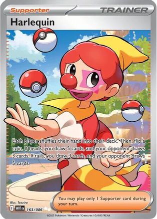 Harlequin - 163/086  - Holofoil SV White Flare - Ultra Rare