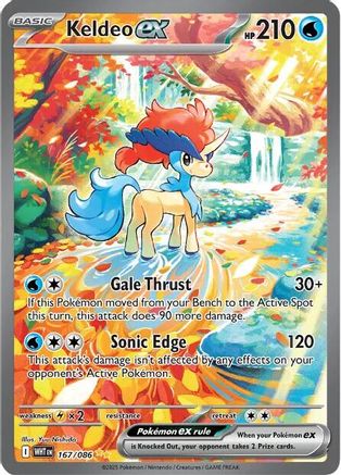 Keldeo ex - 167/086  - Holofoil SV White Flare - Special Illustration Rare