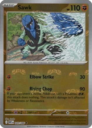 Sawk (Master Ball Pattern) - 049/086  - Holofoil SV White Flare - Uncommon