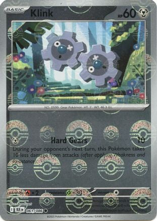 Klink (Poke Ball Pattern) - 061/086  - Holofoil SV Black Bolt - Common