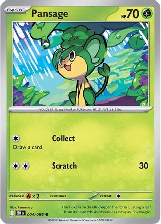 Pansage - 004/086  SV Black Bolt - Common