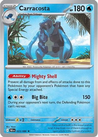 Carracosta - 023/086  - Reverse Holofoil SV Black Bolt - Rare