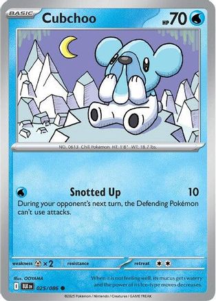 Cubchoo - 025/086  - Reverse Holofoil SV Black Bolt - Common