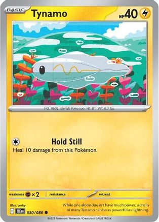 Tynamo - 030/086  - Reverse Holofoil SV Black Bolt - Common