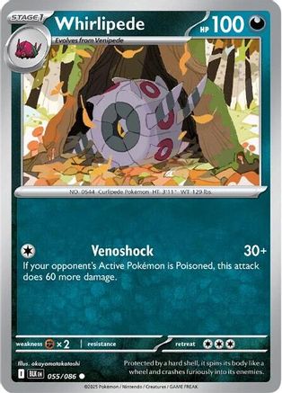 Whirlipede - 055/086  - Reverse Holofoil SV Black Bolt - Common