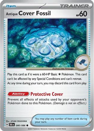 Antique Cover Fossil - 080/086  - Reverse Holofoil SV Black Bolt - Common