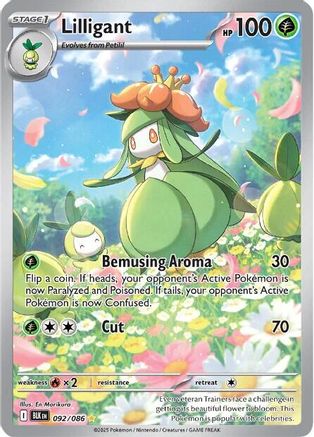 Lilligant - 092/086  - Holofoil SV Black Bolt - Illustration Rare