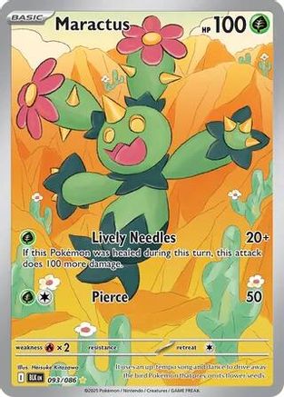 Maractus - 093/086  - Holofoil SV Black Bolt - Illustration Rare