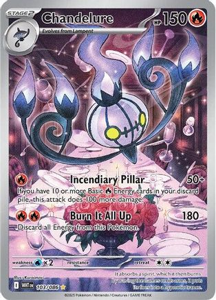 Chandelure - 103/086  - Holofoil SV White Flare - Illustration Rare