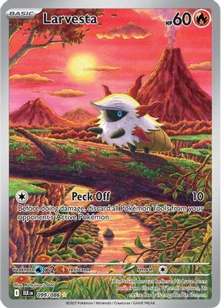 Larvesta - 099/086  - Holofoil SV Black Bolt - Illustration Rare