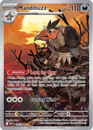 Mandibuzz - 145/086  - Holofoil SV White Flare - Illustration Rare
