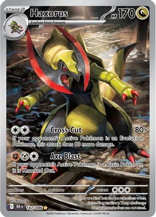 Haxorus - 147/086  - Holofoil SV Black Bolt - Illustration Rare