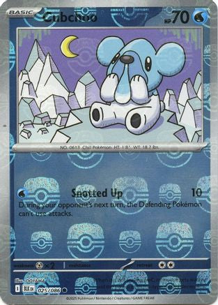 Cubchoo (Master Ball Pattern) - 025/086  - Holofoil SV Black Bolt - Common