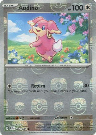 Audino (Master Ball Pattern) - 074/086  - Holofoil SV Black Bolt - Common