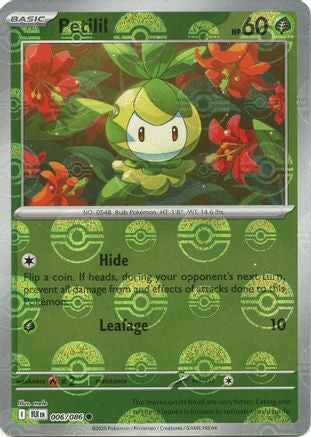Petilil (Poke Ball Pattern) - 006/086  - Holofoil SV Black Bolt - Common