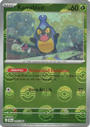 Karrablast (Poke Ball Pattern) - 009/086  - Holofoil SV Black Bolt - Common