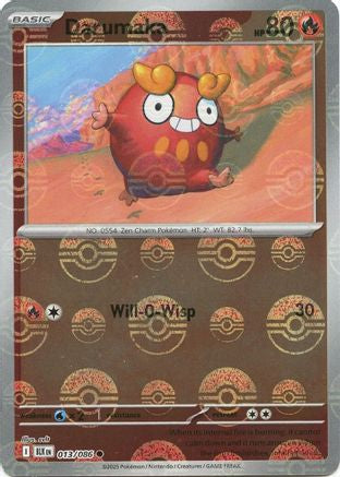 Darumaka (Poke Ball Pattern) - 013/086  - Holofoil SV Black Bolt - Common