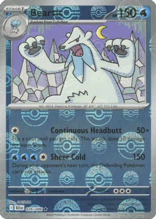 Beartic (Poke Ball Pattern) - 026/086  - Holofoil SV Black Bolt - Rare