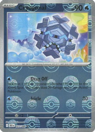 Cryogonal (Poke Ball Pattern) - 027/086  - Holofoil SV Black Bolt - Uncommon