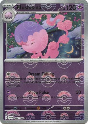 Musharna (Poke Ball Pattern) - 036/086  - Holofoil SV Black Bolt - Uncommon