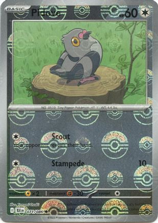 Pidove (Poke Ball Pattern) - 071/086  - Holofoil SV Black Bolt - Common