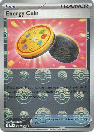 Energy Coin (Poke Ball Pattern) - 081/086  - Holofoil SV Black Bolt - Uncommon