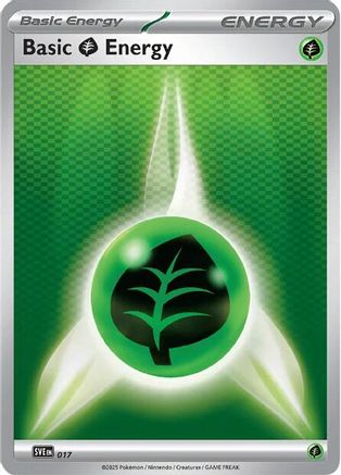 Basic Grass Energy - 017 - 017  - Reverse Holofoil SVE Scarlet & Violet Energies - Common