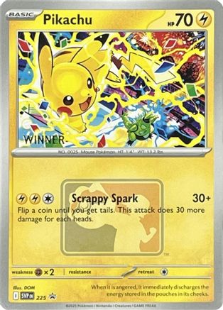 Pikachu - 225 (World Championship 2025) [Winner] - 225  SV Scarlet & Violet Promo Cards - Promo