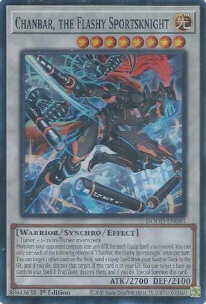 Chanbar, the Flashy Sportsknight (DOOD-EN083) - Doom of Dimensions 1st Edition