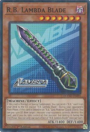 R.B. Lambda Blade (DOOD-EN091) - Doom of Dimensions 1st Edition