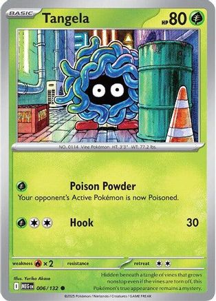 Tangela - 006/132  - Reverse Holofoil ME01 Mega Evolution - Common