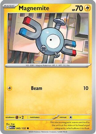 Magnemite - 045/132  - Reverse Holofoil ME01 Mega Evolution - Common