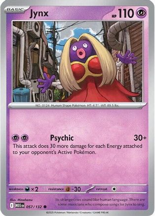 Jynx - 057/132  - Reverse Holofoil ME01 Mega Evolution - Common