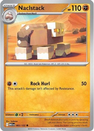 Naclstack - 083/132  - Reverse Holofoil ME01 Mega Evolution - Common