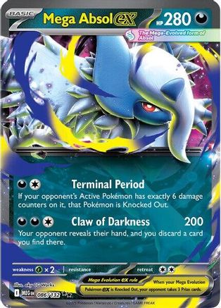 Mega Absol ex - 086/132  - Holofoil ME01 Mega Evolution - Double Rare