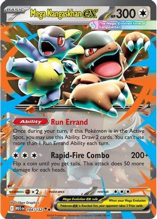 Mega Kangaskhan ex - 104/132  - Holofoil ME01 Mega Evolution - Double Rare