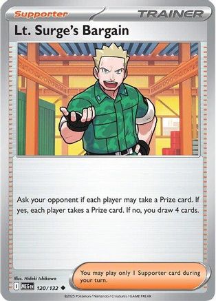 Lt. Surge's Bargain - 120/132  - Reverse Holofoil ME01 Mega Evolution - Uncommon
