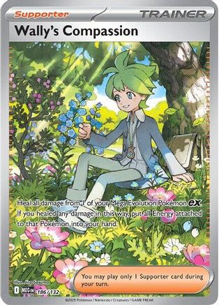 Wally's Compassion - 186/132  - Holofoil ME01 Mega Evolution - Special Illustration Rare